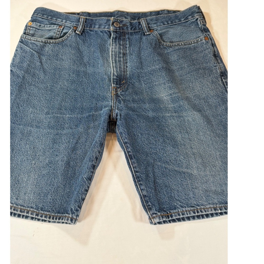 Levi's 505 Denim Shorts Mens 38 Blue Medium Wash Regular Fit Classic Jean Shorts